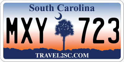 SC license plate MXY723
