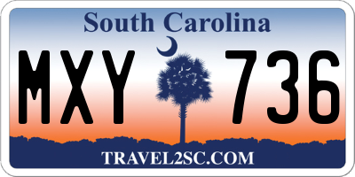 SC license plate MXY736