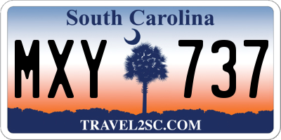 SC license plate MXY737
