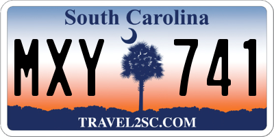 SC license plate MXY741