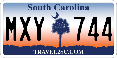 SC license plate MXY744