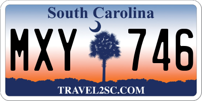 SC license plate MXY746