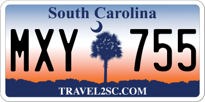 SC license plate MXY755