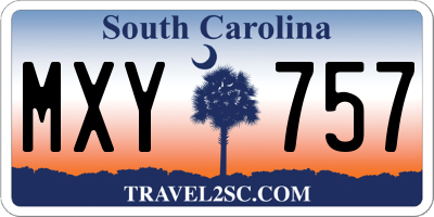 SC license plate MXY757