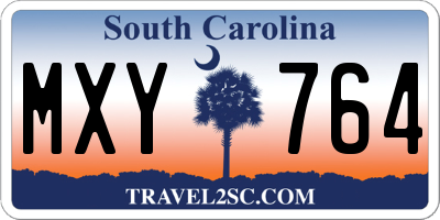SC license plate MXY764