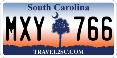 SC license plate MXY766