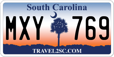 SC license plate MXY769