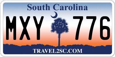 SC license plate MXY776