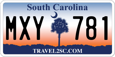 SC license plate MXY781
