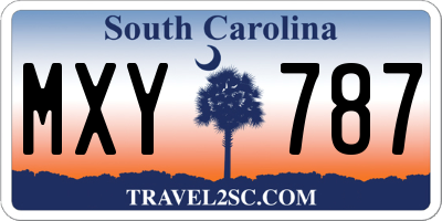 SC license plate MXY787