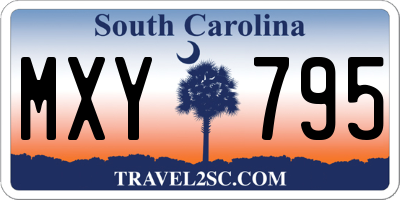 SC license plate MXY795