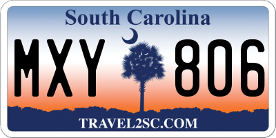 SC license plate MXY806