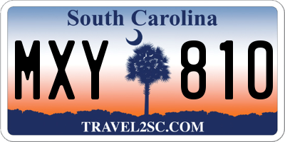 SC license plate MXY810