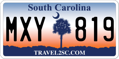 SC license plate MXY819