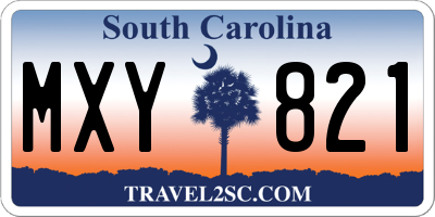 SC license plate MXY821