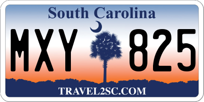 SC license plate MXY825