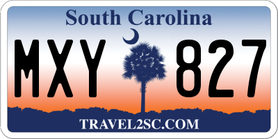 SC license plate MXY827