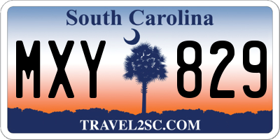 SC license plate MXY829