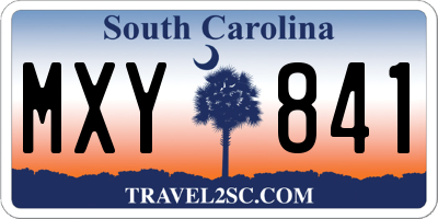 SC license plate MXY841