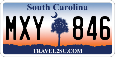 SC license plate MXY846