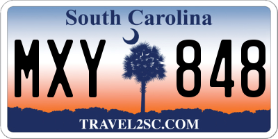 SC license plate MXY848