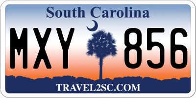 SC license plate MXY856