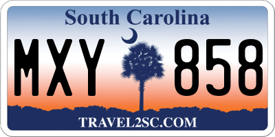 SC license plate MXY858