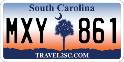 SC license plate MXY861