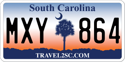 SC license plate MXY864