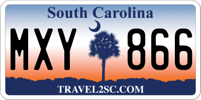 SC license plate MXY866