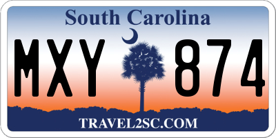 SC license plate MXY874