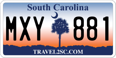 SC license plate MXY881