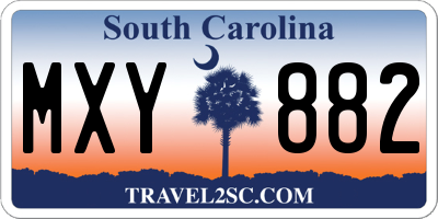 SC license plate MXY882