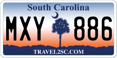 SC license plate MXY886