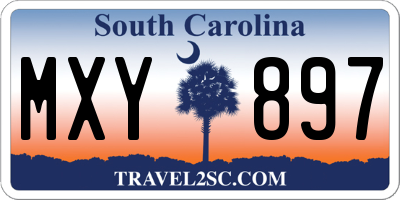 SC license plate MXY897
