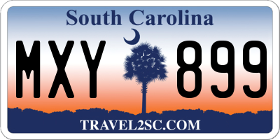 SC license plate MXY899