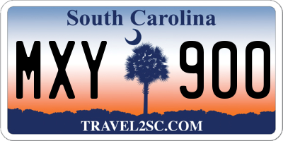 SC license plate MXY900