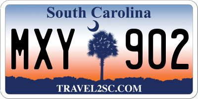 SC license plate MXY902