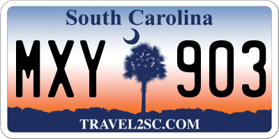 SC license plate MXY903