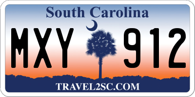 SC license plate MXY912