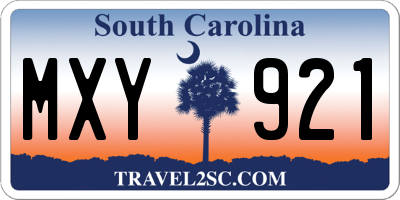 SC license plate MXY921