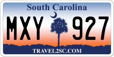 SC license plate MXY927