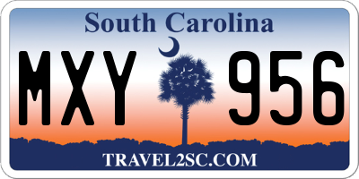SC license plate MXY956