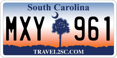 SC license plate MXY961
