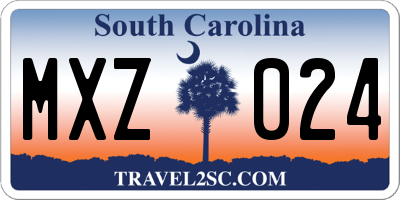 SC license plate MXZ024