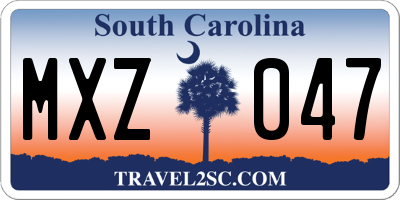 SC license plate MXZ047