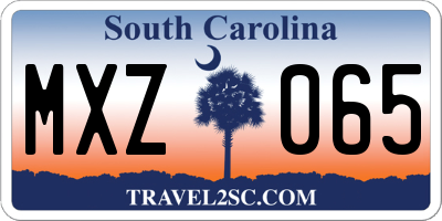 SC license plate MXZ065