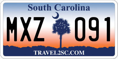 SC license plate MXZ091