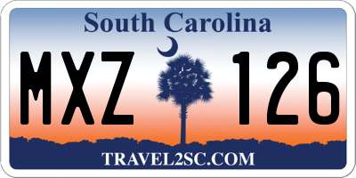 SC license plate MXZ126
