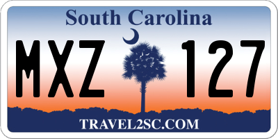 SC license plate MXZ127